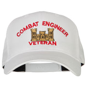 Combat Engineer Veteran Embroidered Solid Cotton Pro Style Cap