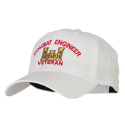 Combat Engineer Veteran Embroidered Solid Cotton Pro Style Cap