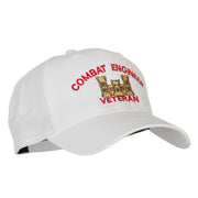 Combat Engineer Veteran Embroidered Solid Cotton Pro Style Cap