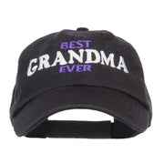 Best Grandma Ever Embroidered Low Cap