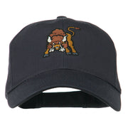 Small Bison Mascot Embroidered Low Profile Cap