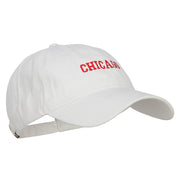 Chicago Embroidered Washed Buckled Cap