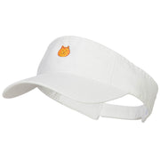 Mini Cat Face Embroidered Cotton Washed Visor