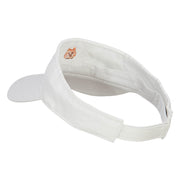 Mini Cat Face Embroidered Cotton Washed Visor