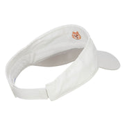 Mini Cat Face Embroidered Cotton Washed Visor