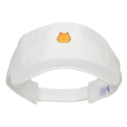 Mini Cat Face Embroidered Cotton Washed Visor