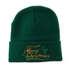 Merry Christmas with Mistletoes Embroidered Long Beanie