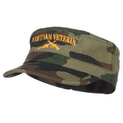 Vietnam Veteran Embroidered Camo Army Cap