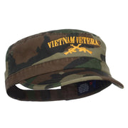 Vietnam Veteran Embroidered Camo Army Cap