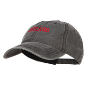 Chicago Embroidered Washed Buckled Cap