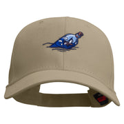 Boat In Bottle Embroidered Low Profile Structured Cap - Khaki OSFM