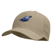 Boat In Bottle Embroidered Low Profile Structured Cap - Khaki OSFM