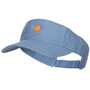 Mini Cat Face Embroidered Cotton Washed Visor