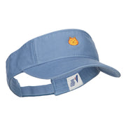 Mini Cat Face Embroidered Cotton Washed Visor