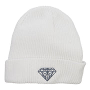 Diamond Embroidered Eco Cotton Cuff Beanie