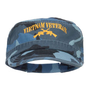 Vietnam Veteran Embroidered Camo Army Cap