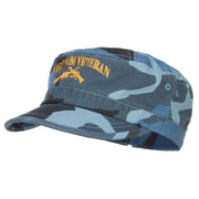 Vietnam Veteran Embroidered Camo Army Cap