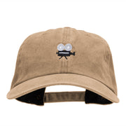 Movie Camera Embroidered Unstructured Cotton Cap