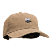 Movie Camera Embroidered Unstructured Cotton Cap