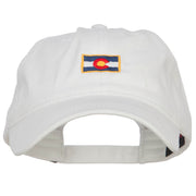 Mini Colorado Flag Embroidered Washed Cap