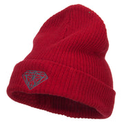 Diamond Embroidered Eco Cotton Cuff Beanie