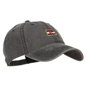 Mini Colorado Flag Embroidered Washed Cap