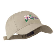 USA State Flower Michigan Apple Blossom Embroidered Cap