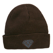 Diamond Embroidered Eco Cotton Cuff Beanie