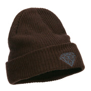 Diamond Embroidered Eco Cotton Cuff Beanie