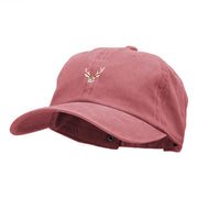 Mini Buck Embroidered Unstructured Cotton Cap