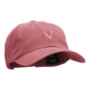 Mini Buck Embroidered Unstructured Cotton Cap