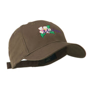 USA State Flower Michigan Apple Blossom Embroidered Cap