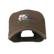 USA State Flower Michigan Apple Blossom Embroidered Cap