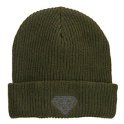 Diamond Embroidered Eco Cotton Cuff Beanie