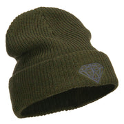 Diamond Embroidered Eco Cotton Cuff Beanie