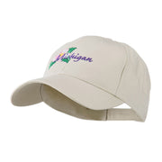 USA State Flower Michigan Apple Blossom Embroidered Cap