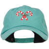 Mistletoe Candy Cane Patched Unstructured Cap