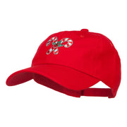 Mistletoe Candy Cane Patched Unstructured Cap