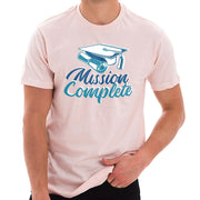 Mission Complete Graphic Design Unisex Ring Spun Combed Cotton Short Sleeve Deluxe Jersey T-Shirt