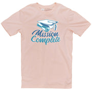 Mission Complete Graphic Design Unisex Ring Spun Combed Cotton Short Sleeve Deluxe Jersey T-Shirt