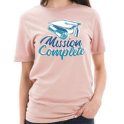 Mission Complete Graphic Design Unisex Ring Spun Combed Cotton Short Sleeve Deluxe Jersey T-Shirt