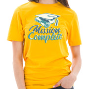 Mission Complete Graphic Design Unisex Ring Spun Combed Cotton Short Sleeve Deluxe Jersey T-Shirt