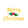 Merry Christmas Santa Hat and Mistletoe Heat Transfers Sticker