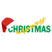 Merry Christmas Santa Hat and Mistletoe Heat Transfers Sticker