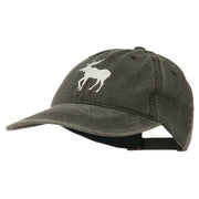 American Moose Embroidered Washed Cap