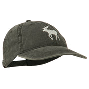 American Moose Embroidered Washed Cap