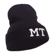 MT Montana State Embroidered Long Beanie