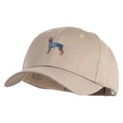 Doberman Embroidered New High Profile Twill Caps - Khaki OSFM