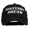 Military Squad Embroidered Low Profile Washed Cap