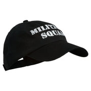 Military Squad Embroidered Low Profile Washed Cap